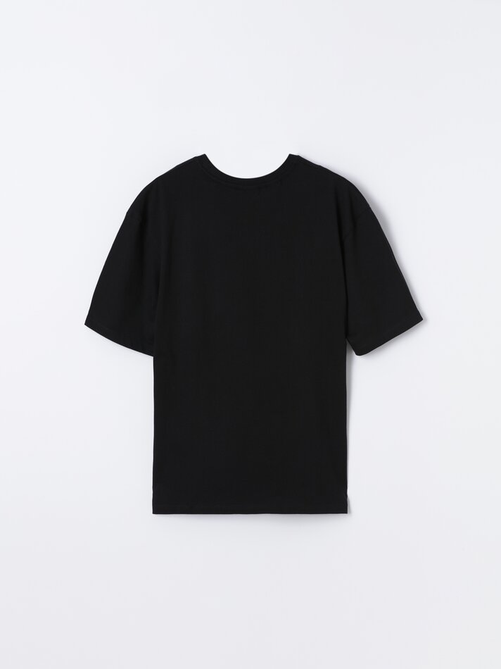 Camiseta maxi estampada Stranger Things - Netflix - Preta