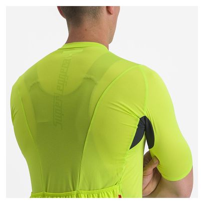 Maillot Manches Courtes Castelli Superleggera 3 Noir/Jaune Fluo