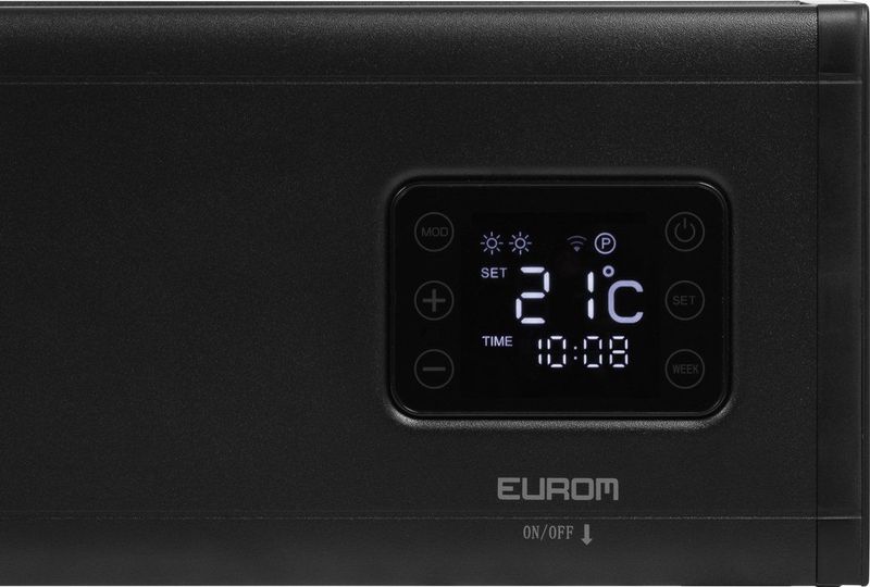 Eurom - Alutherm Baseboard - Convector Verwarming - 2500W - Zwart