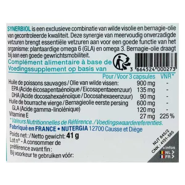 Nutergia Synerbiol 60 cápsulas