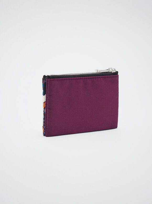 Porta-moedas de nylon estampado - Branco