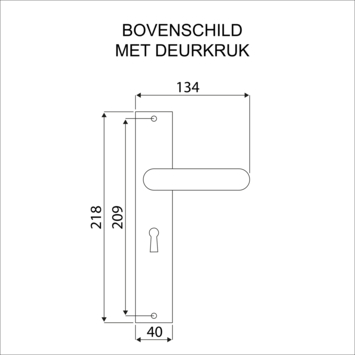 Karwei deurkruk set Bento ovaal schild sleutelgat 56 mm tin look messing