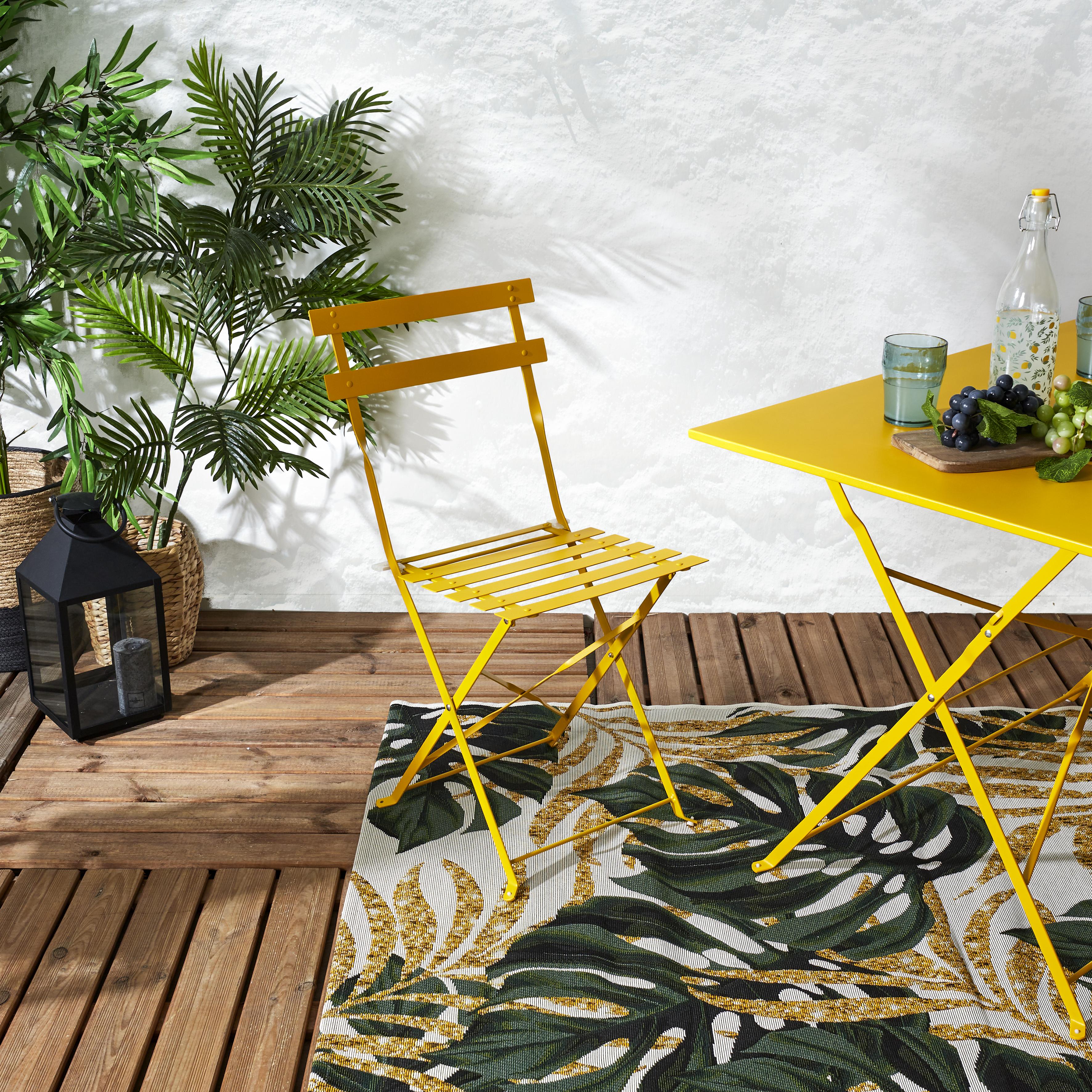 CHAISE PLIANTE CAMARGUE JAUNE SOLEIL