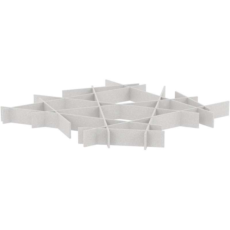 Suono Akustik-Deckenelement suonoCLOUDS Interlace, 229 x 229 cm, weiss