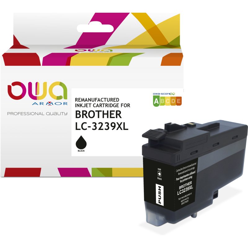 Cartouche d'encre remanufacturée OWA - haute capacité - Noir - pour BROTHER LC-3239XLBK