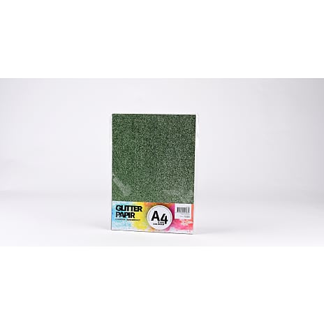 Glitter papir A4 240g 8 ark 4 farver