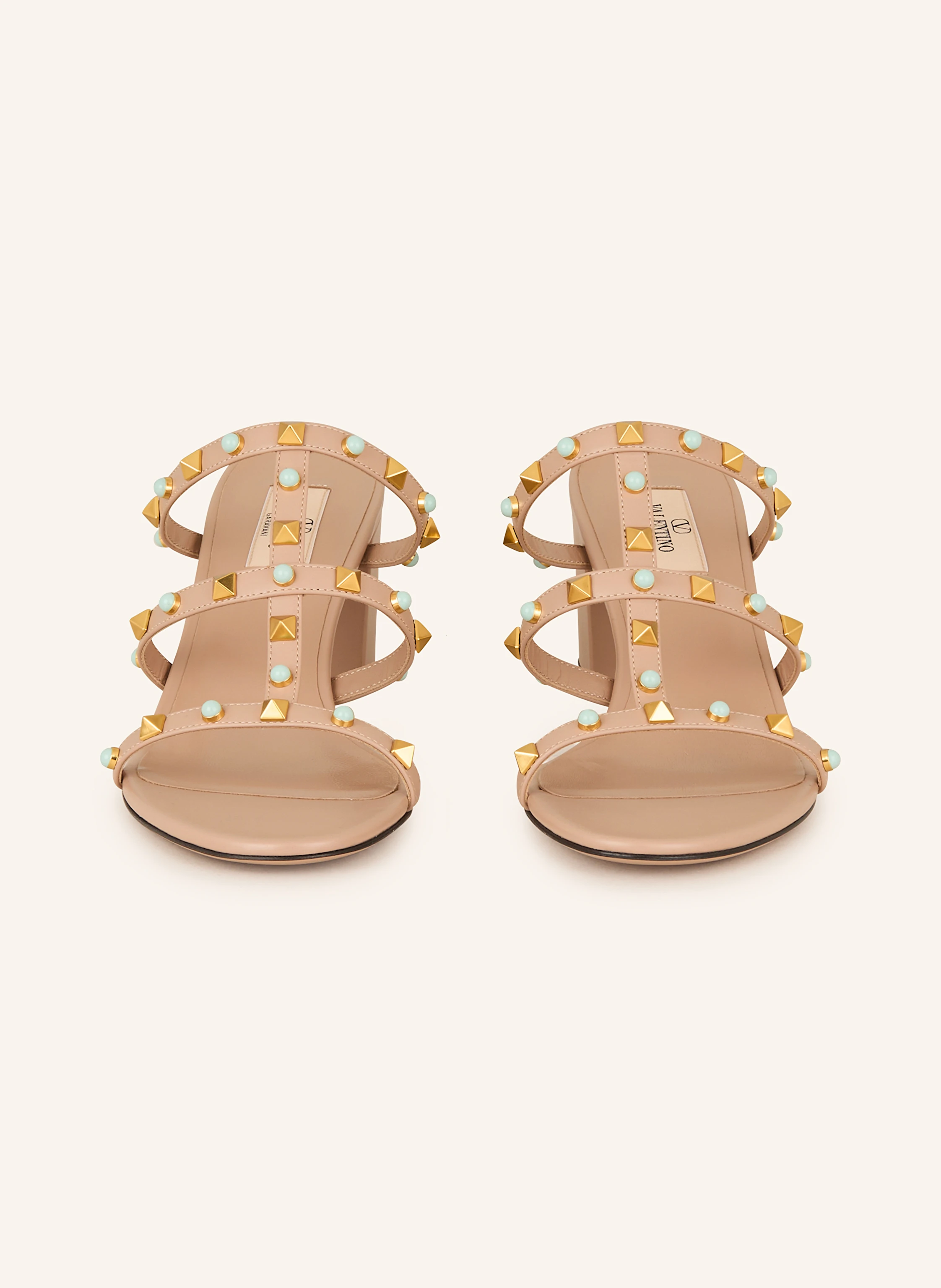 VALENTINO GARAVANI Mules ROCKSTUD mit Nieten und Schmucksteinen