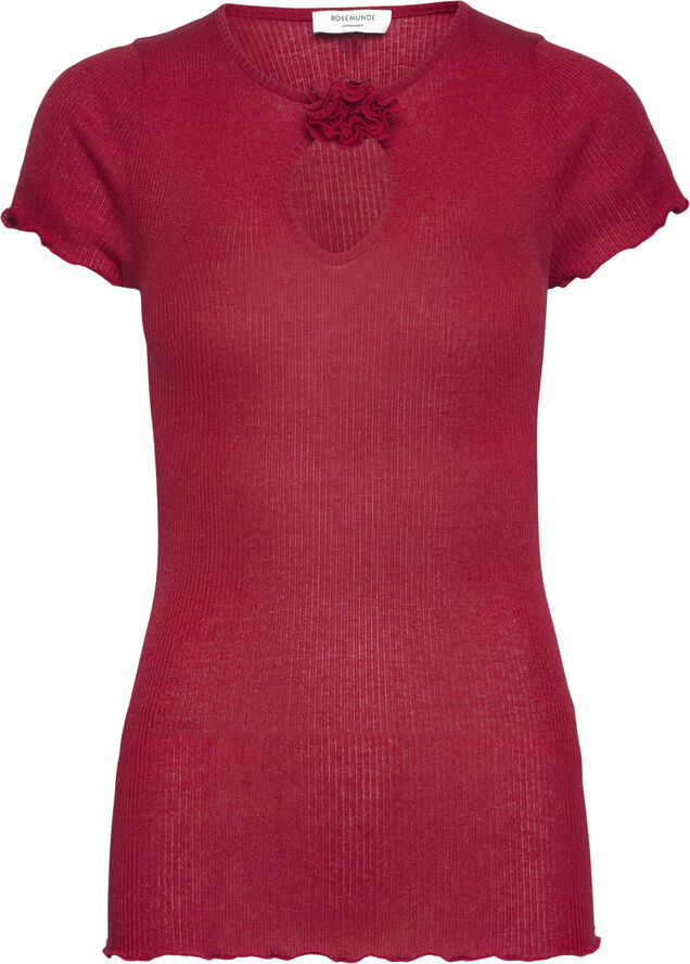 Rosemunde RWBliss SS top High risk red w. lurex