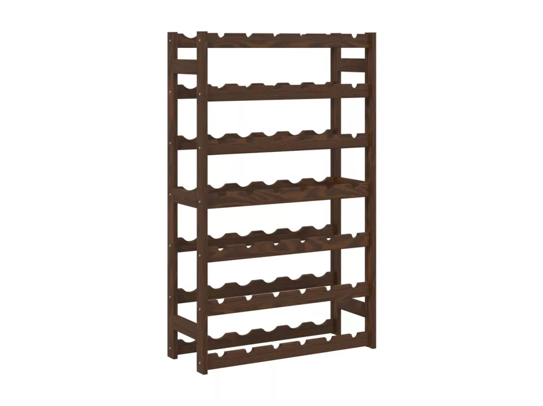 Prolenta Premium - Casier à bouteilles pour 42 bouteilles marron bois pin solide