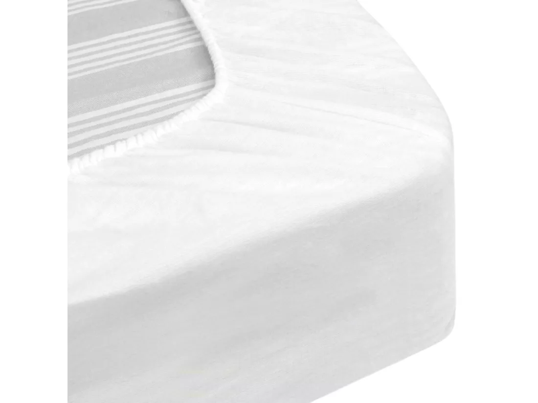 Protège matelas imperméable 2x90x200 cm lit articulé TPR bonnet 30cm ARNON molleton coton contrecollé polyuréthane