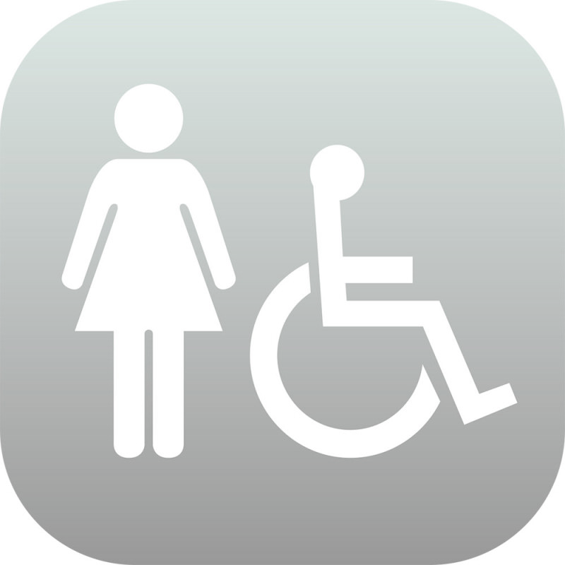 Plaque en Plexiglas PLEXI - Femme + PMR
