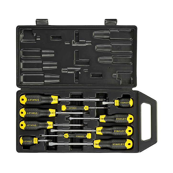 Tournevis Stanley en coffret, assortiment de 10 pièces