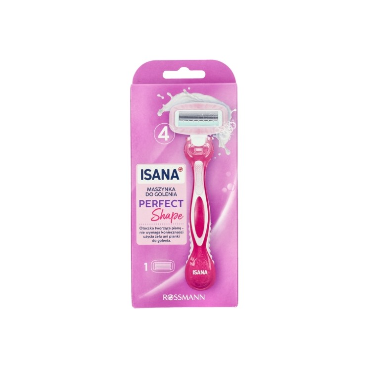 Isana Perfect Shape 4-Klingen-Rasierer mit Klinge für Damen (1 Stück)