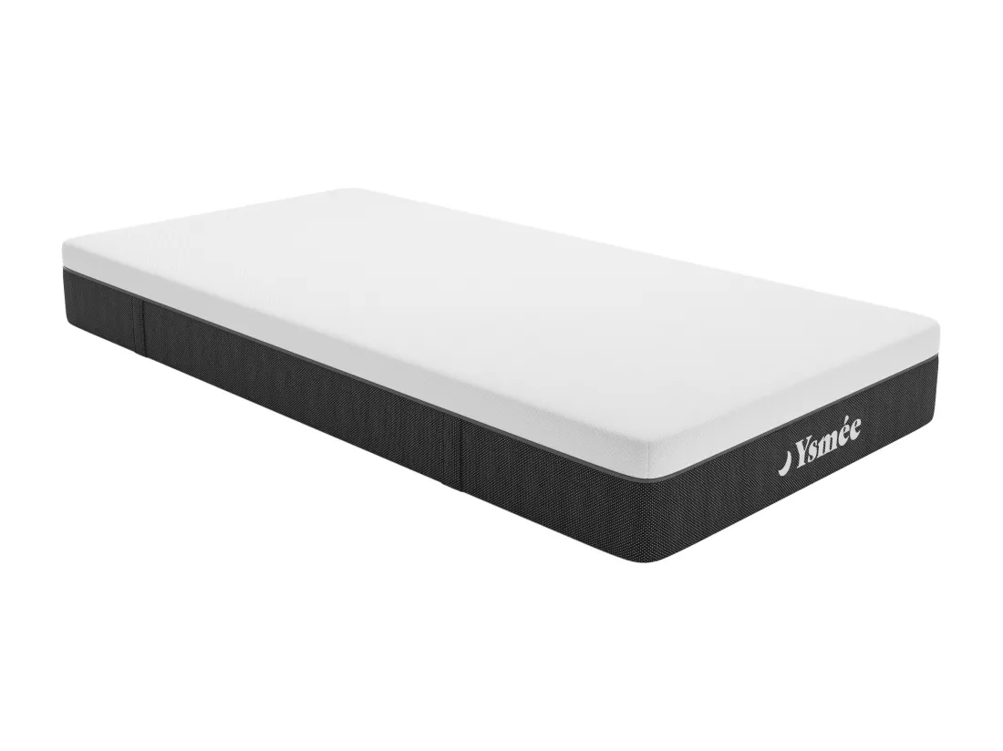 Ensemble 90 x 190 cm sommier coffre blanc + matelas ressorts ensachés 7 zones déhoussable ép.22cm - CELESTRIA de YSMÉE