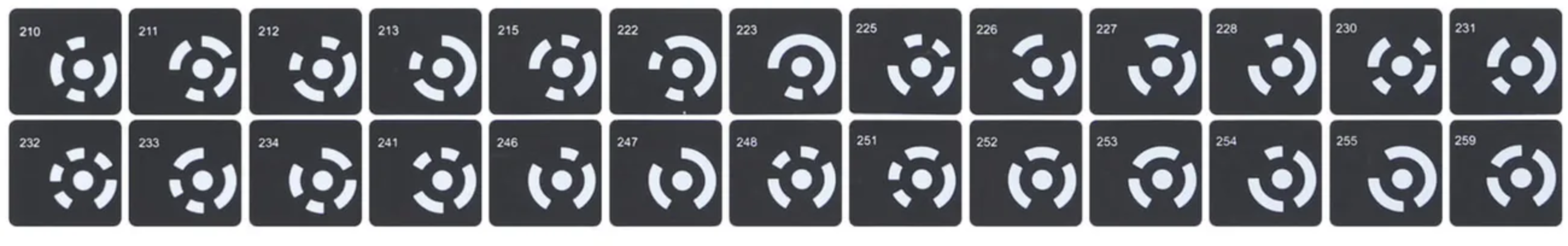 Revopoint  Coded Targets, Sticky (208 Stk)    Markierte Referenzpunkte für die exakte Positionierung beim Scannen