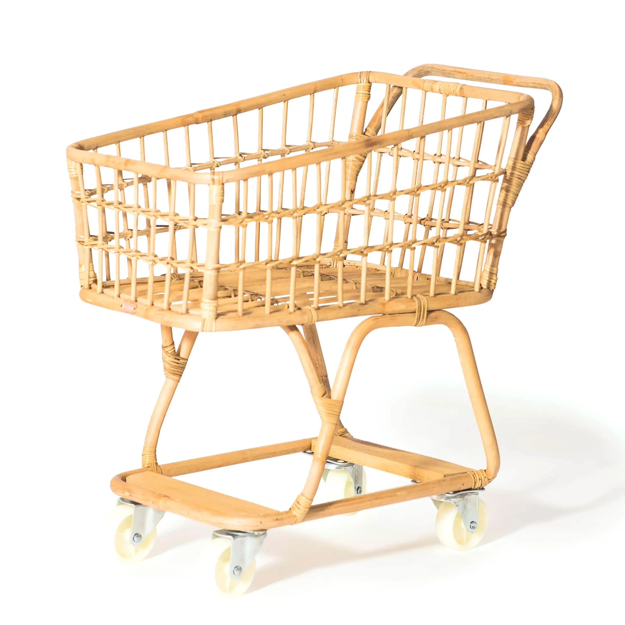 Poppie Toys Panier d'Épicerie en Rotin