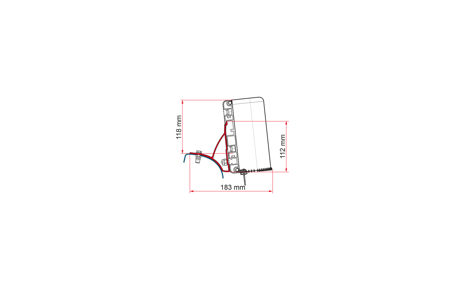 Fiamma Kit Renault Trafic Markisenadapter für Fiamma Compass vor 2015