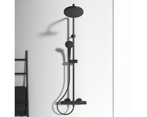 Douchekolom incl. thermostaat Ideal STANDARD Ceratherm zwart A7545XG