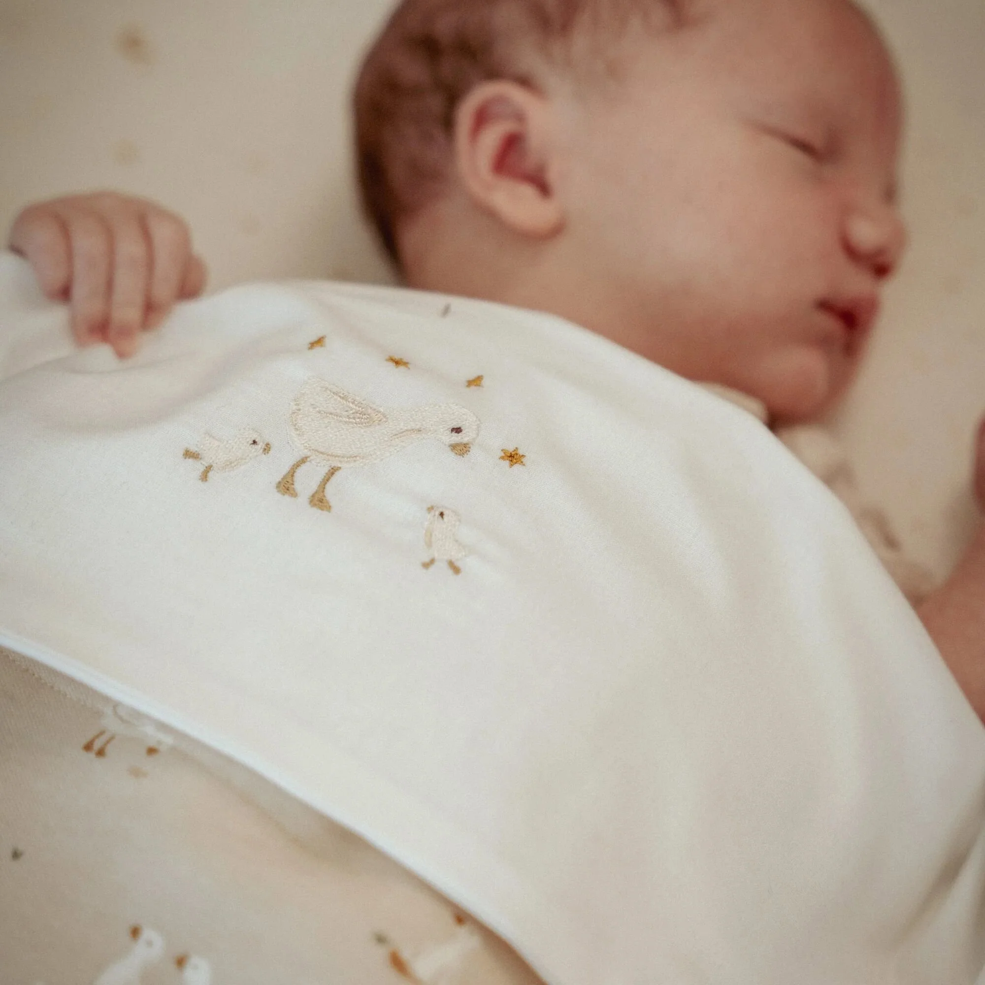 Wieglaken wit Newborn Naturals Little Goose kopen? | Little Dutch