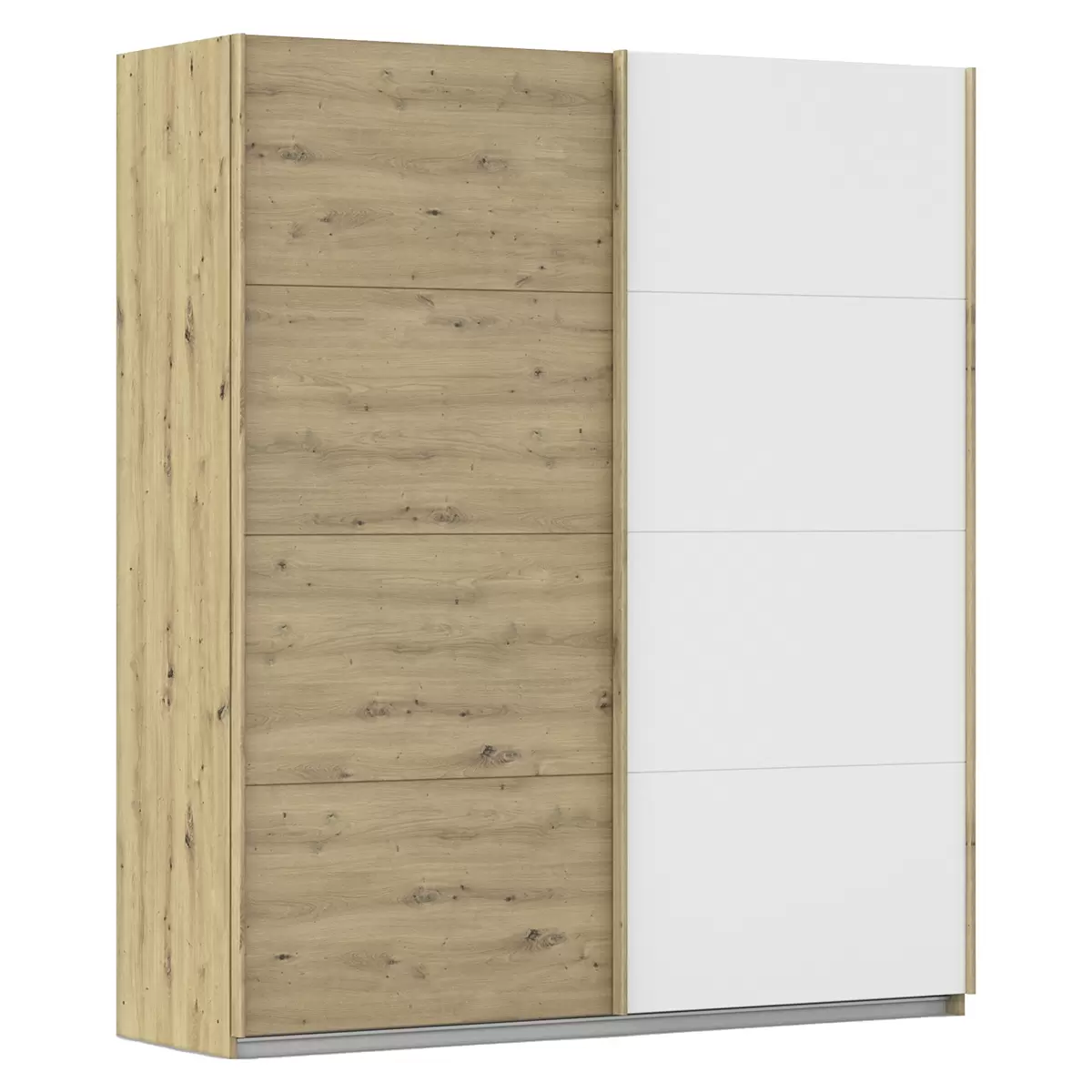 Schwebetürenschrank 2trg. Quadra Artisan Eiche,weiss