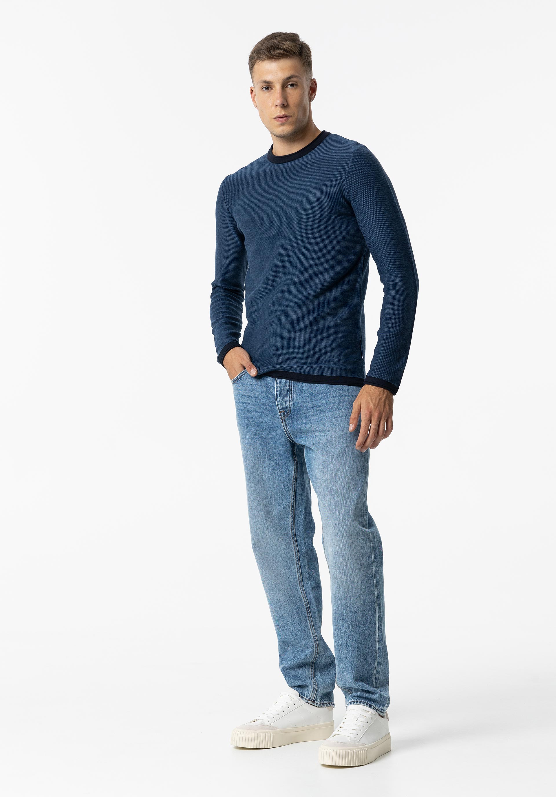 Camisola de Malha Bicolor