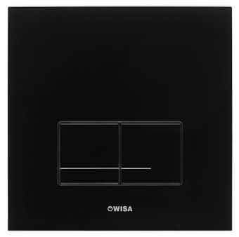 Wisa XS bedieningsplaat Delos DF 16x16cm glas zwart