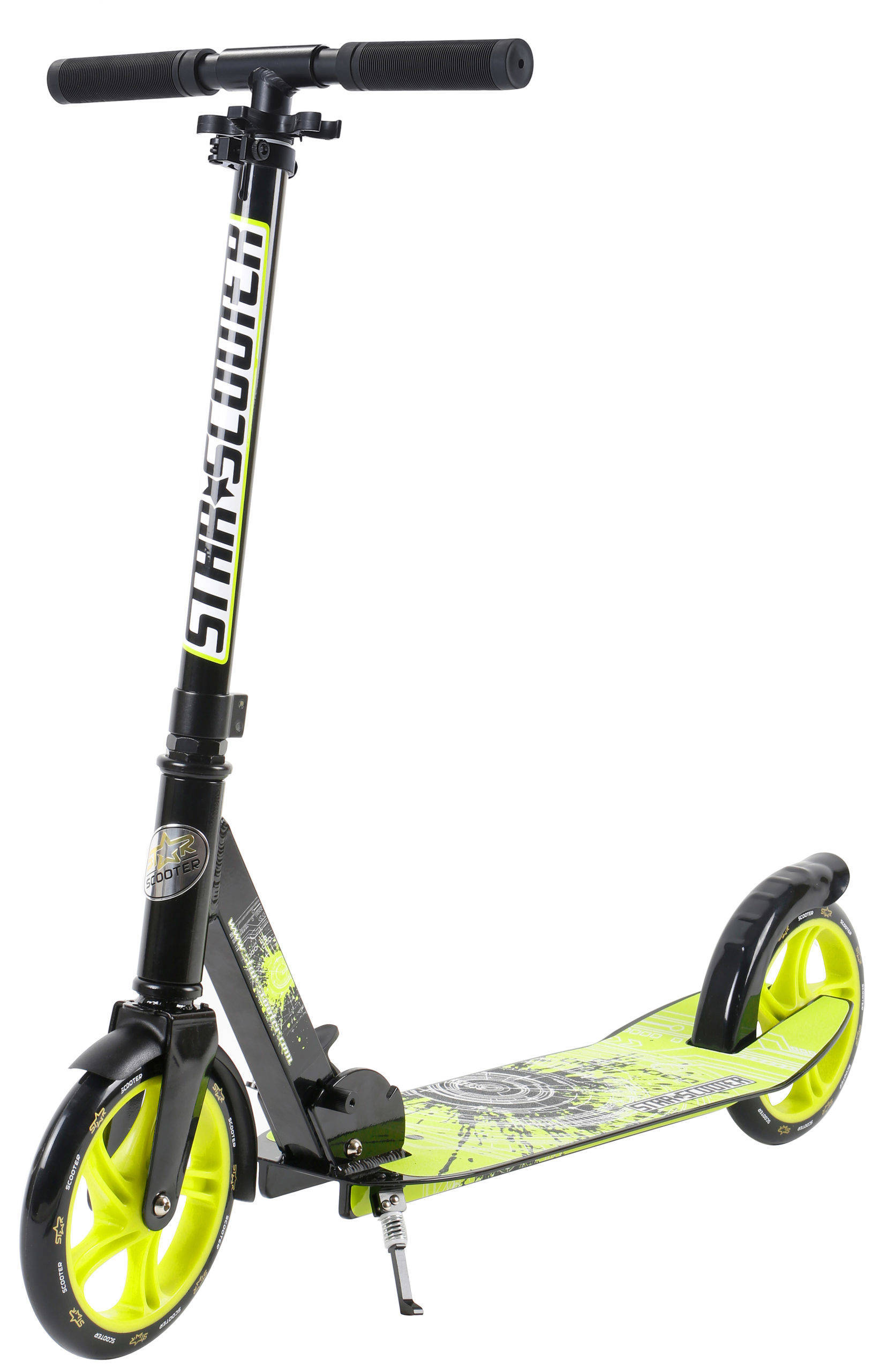 STAR SCOOTER Alu City vouwbaar 205mm XXL staplank, zwart / groen