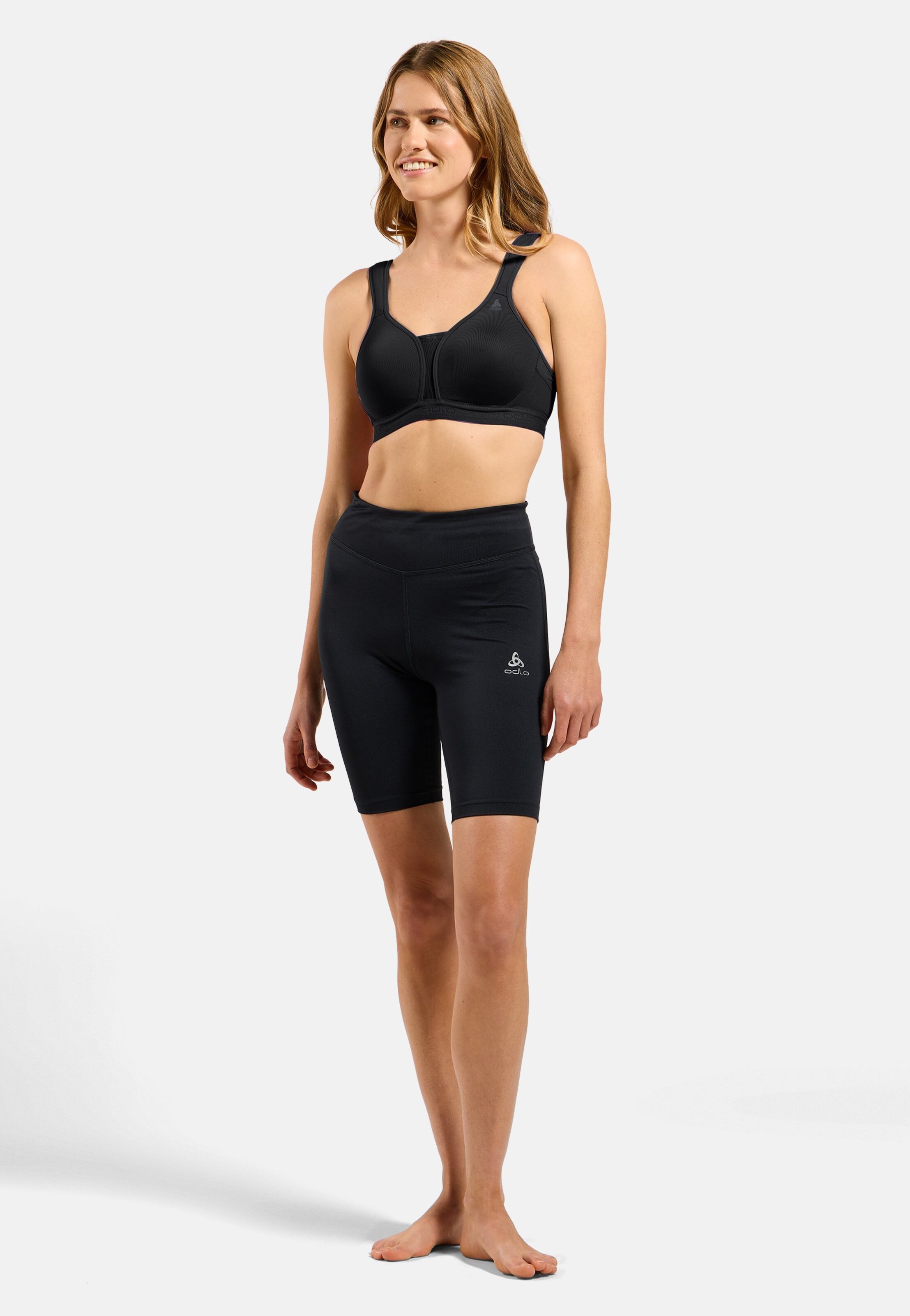 Gepolsterter Damen high Sport-BH in black