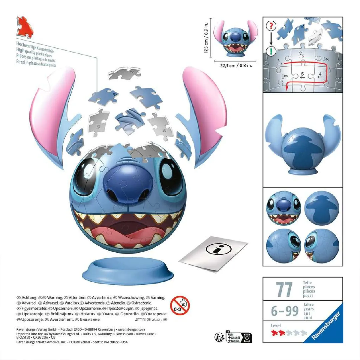 Ravensburger Puzzle 3D Ball Stitch Lilo & Stitch