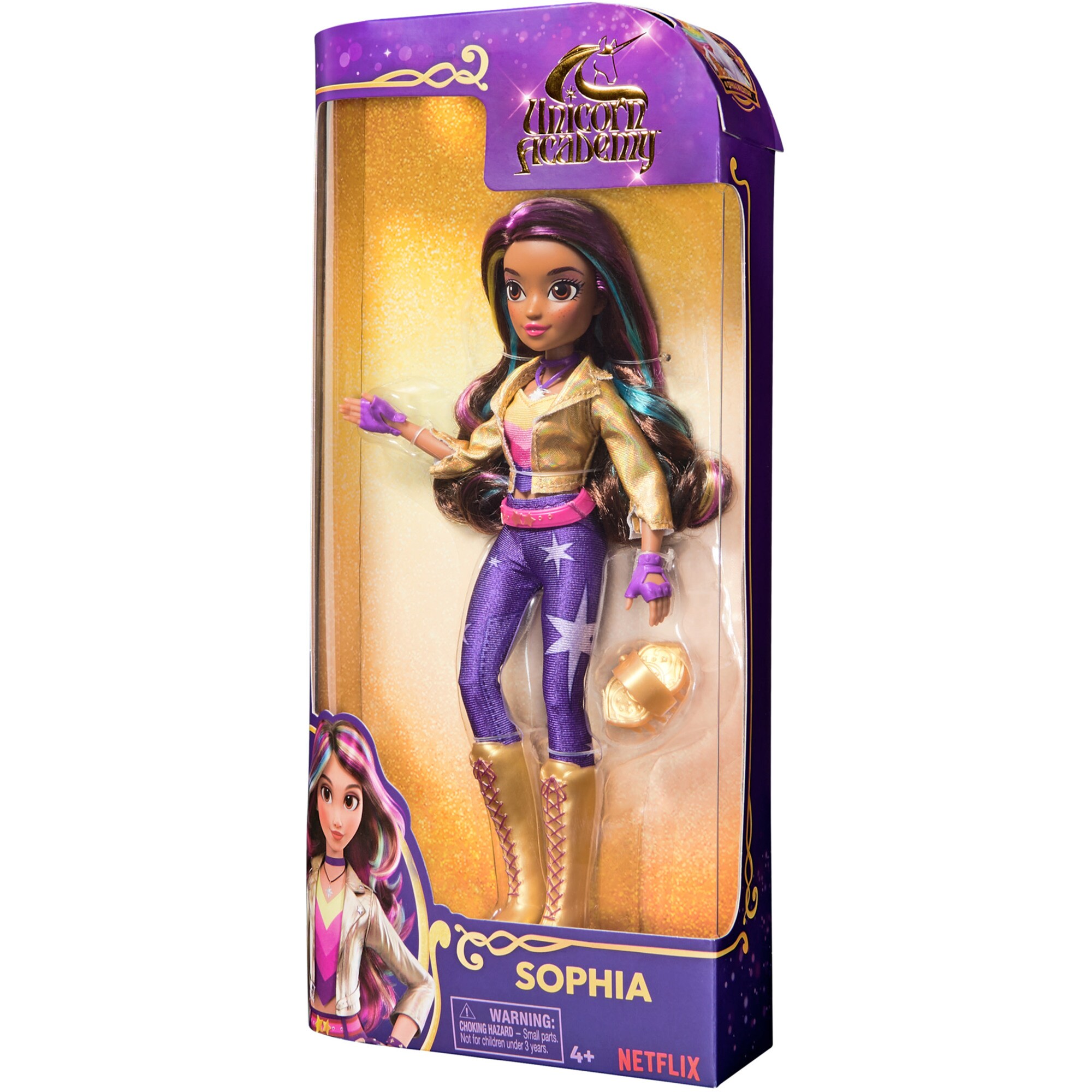 Spin Master Puppe Unicorn Academy - Ankleidepuppe Sophia