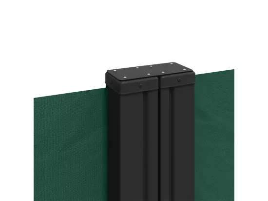 Auvent latéral rétractable vert foncé 120x600 cm