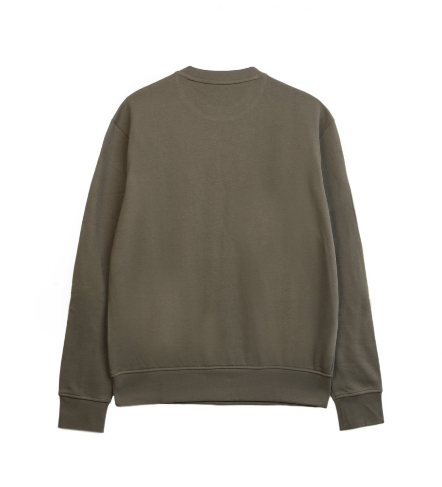 Moletom Armani Exchange Open Fleece Verde Marrom