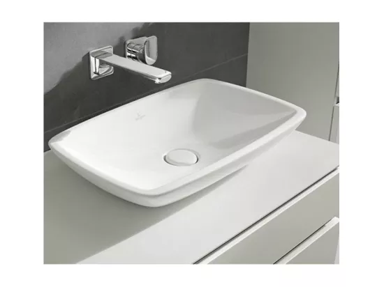 Vasque rectangle à poser 58.5x38 avec trop plein VILLEROY ET BOCH Loops & Friends