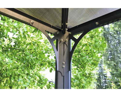 Palram Pavilion – Canopia Martinique 4300 Premium Tuinpaviljoen incl. gordijnset 430 x 295,5 cm antraciet