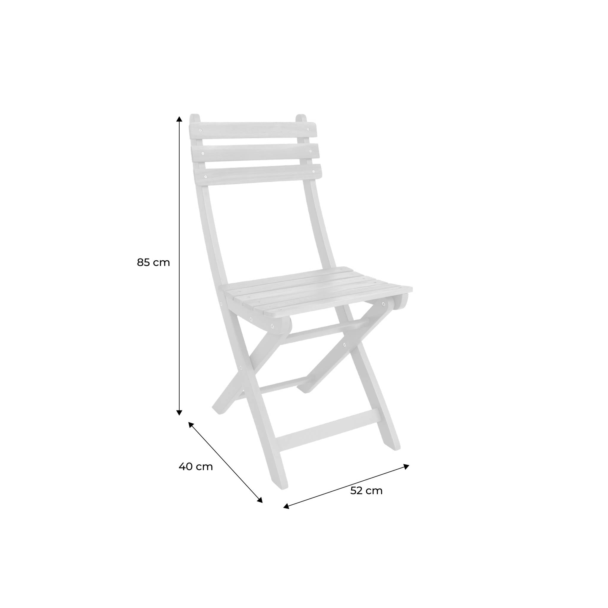 sweeek - Inklapbare acacia tuinstoel (Set van 2)