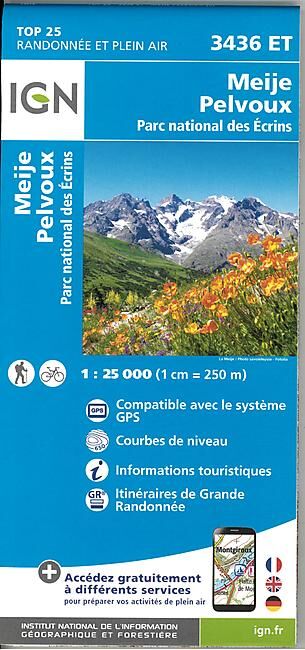 IGN - TOP25 3436ET MEIJE PELVOUX 1 25 000