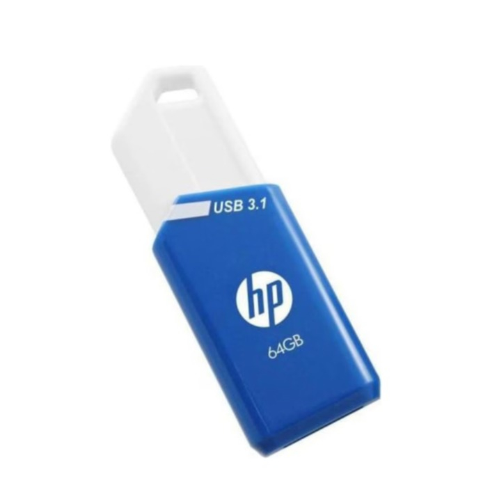 (3er Set) 64GB USB 3.1 Speicher Stick mit 75 Mbit/s Lesegeschwindigkeit (P-HPFD755W64X3-GE) - Blau