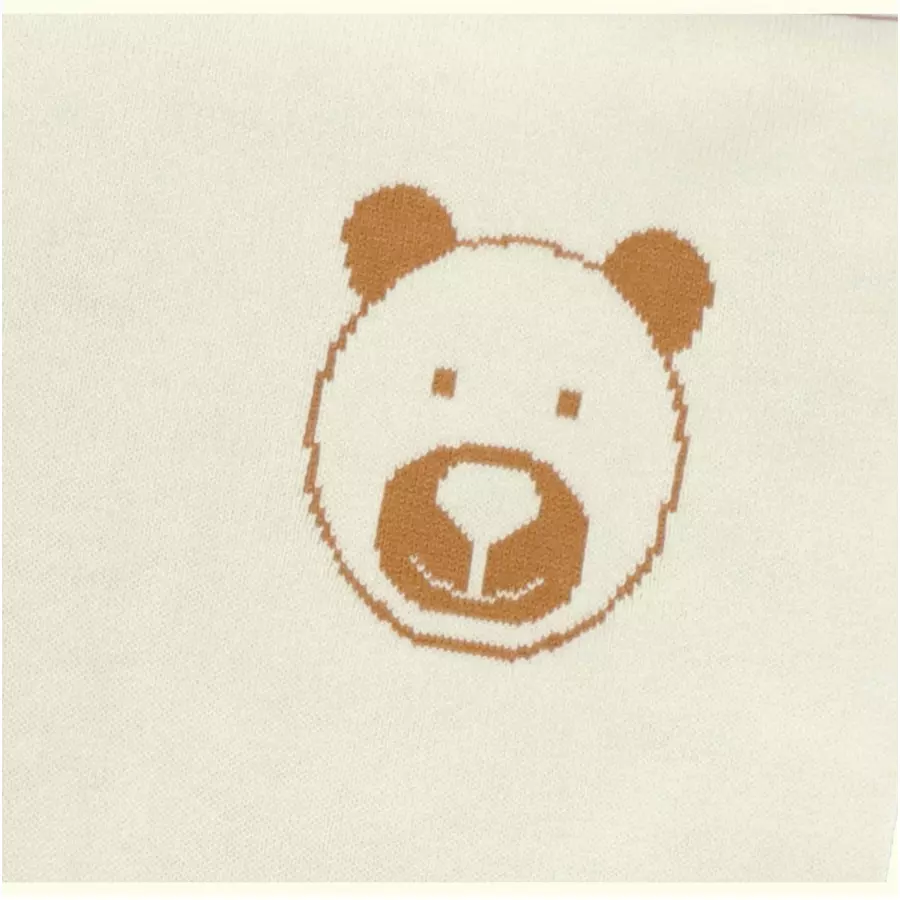 Sterntaler Strick-Schmusedecke Bär rost 100 x 80 cm