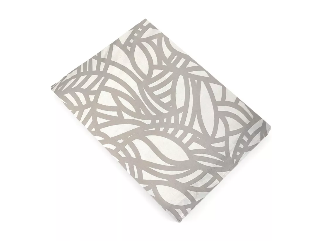 Drap plat 280x310 cm coton lavé SÉRÉNA géométrique Beige écru