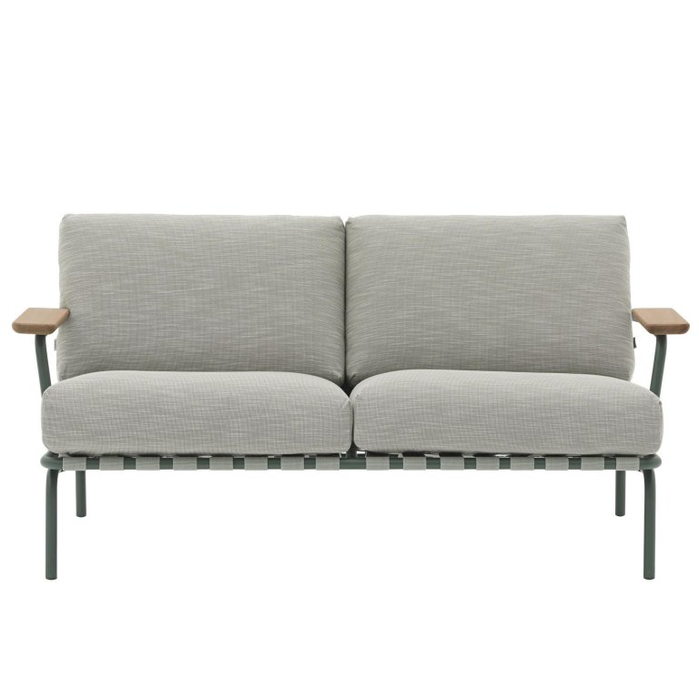 Muuto Settle 2-zits loungebank donker groen