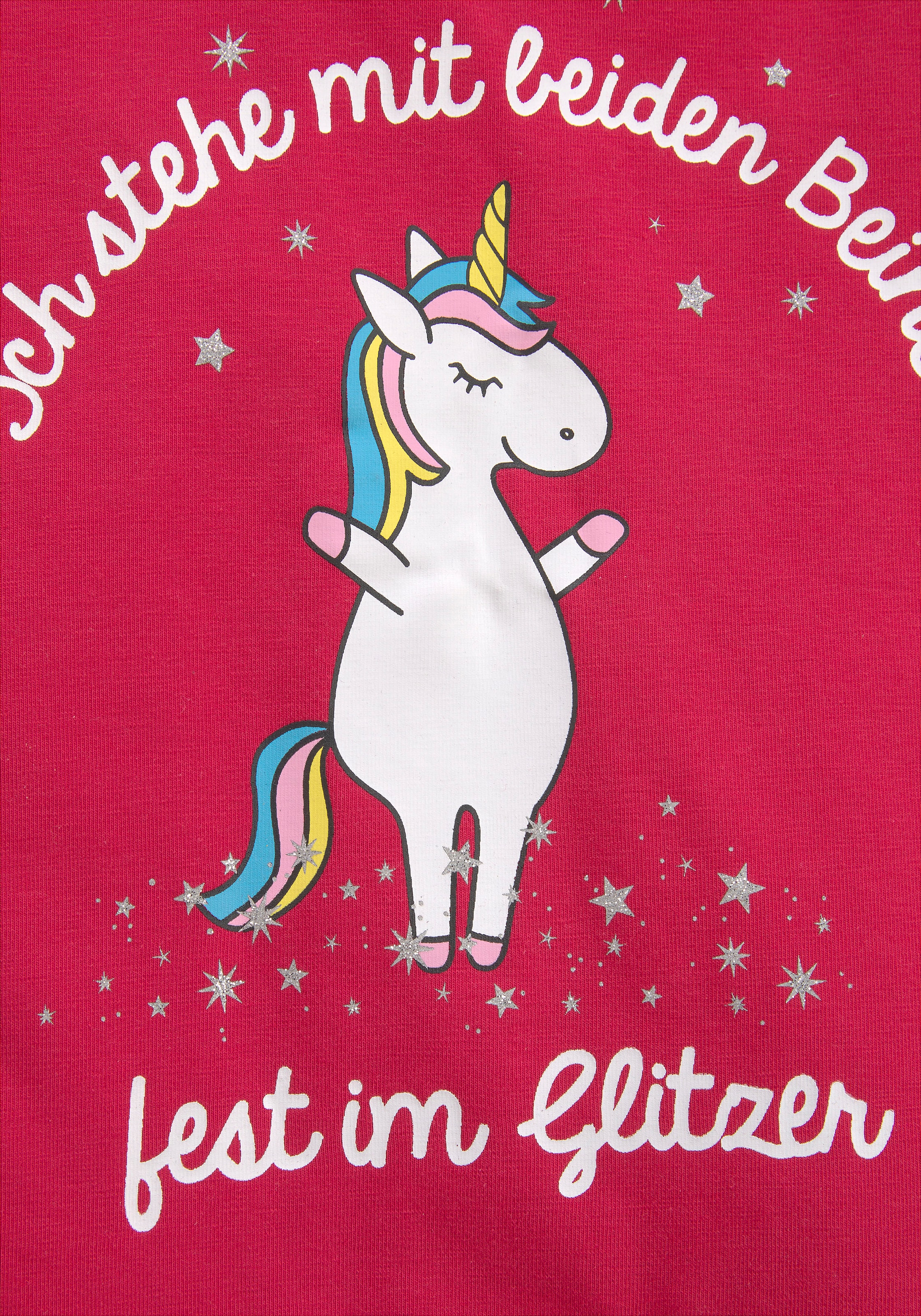 KIDSWORLD Jerseykleid »Einhorn« festliche Anlässe,  kniefreie Länge,  aus Baumwollmischung