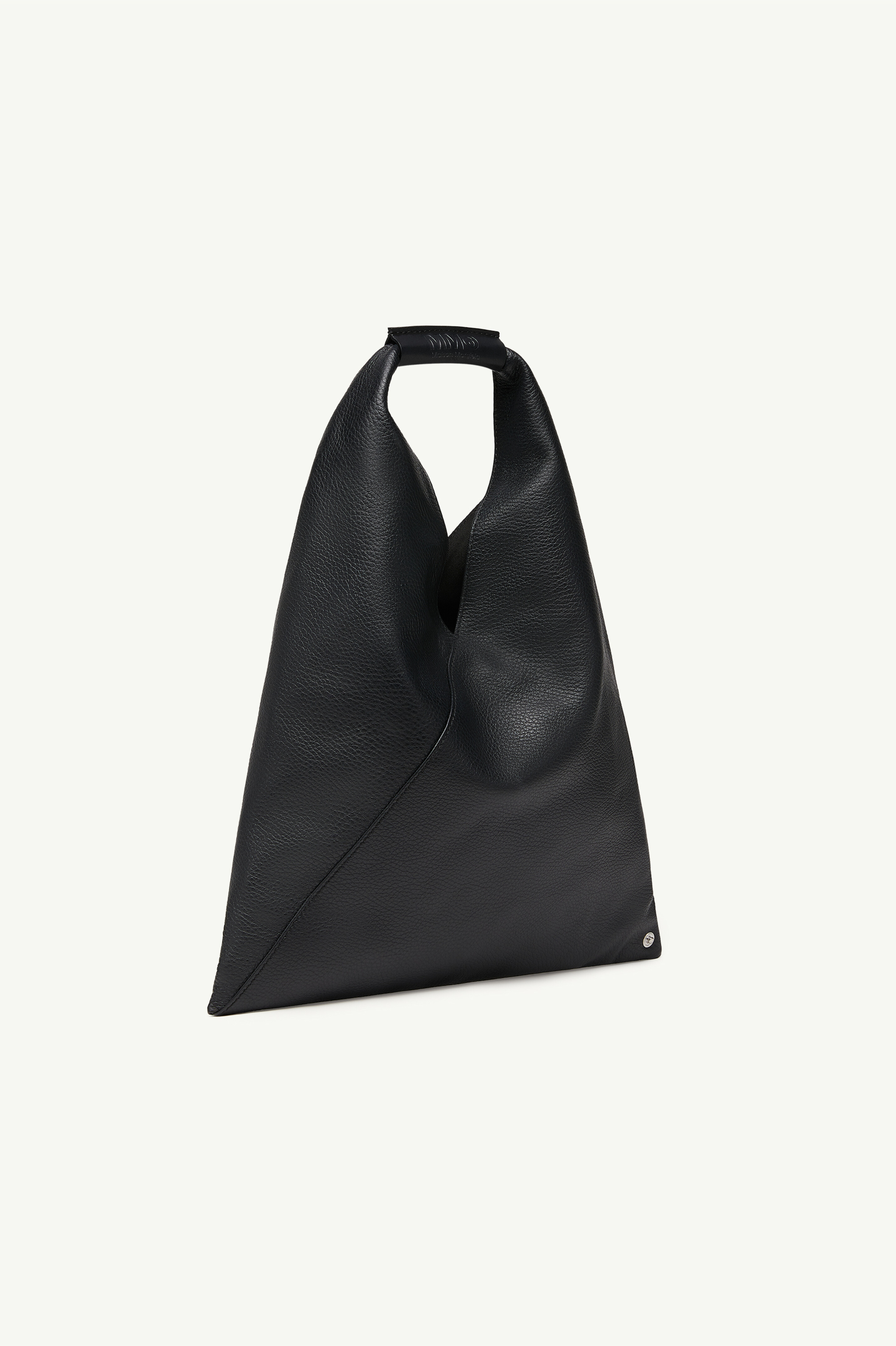 Sac Hobo Japanese Bag en cuir de veau pour femme | MM6 Noir