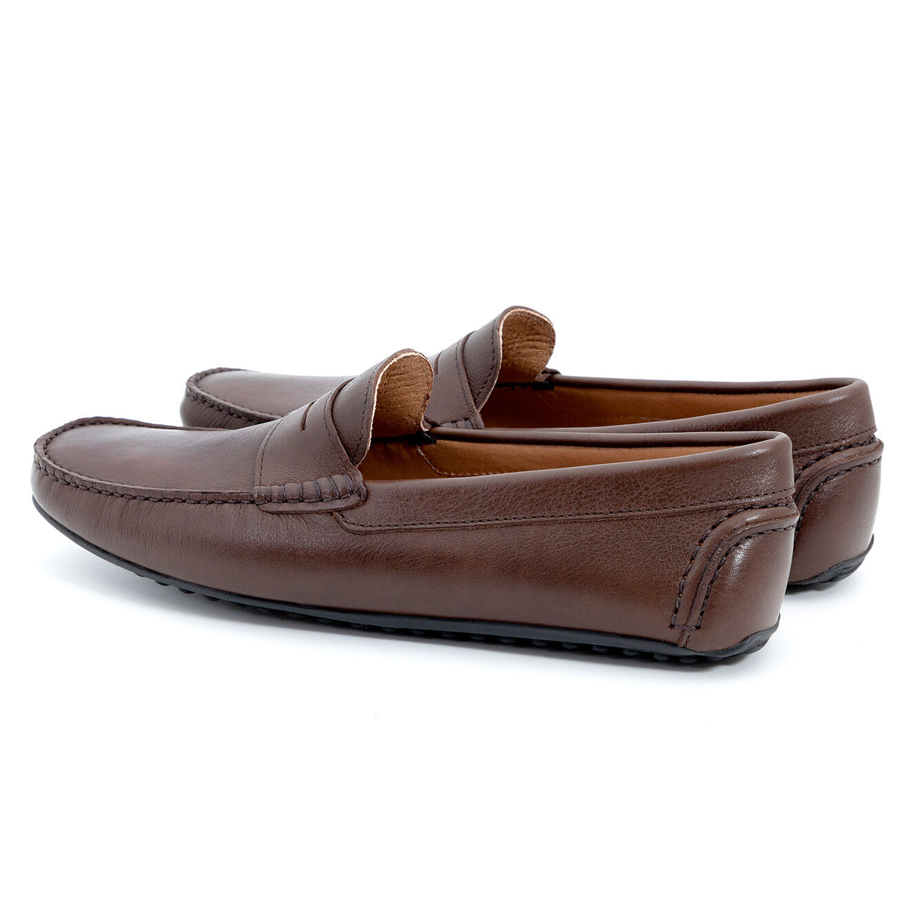 Caramelo Mocassins en Cuir Sam marron