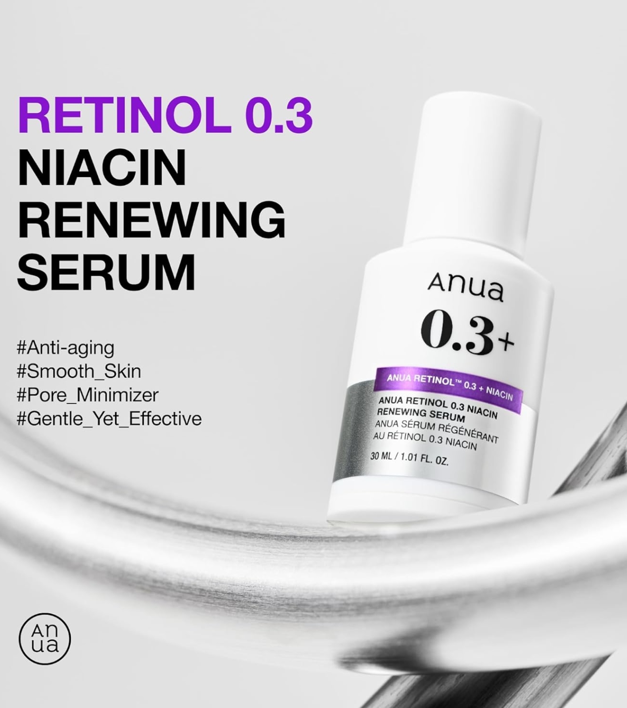 Anua - Soro de renovação Retinol 0,3% + Niacinamida
