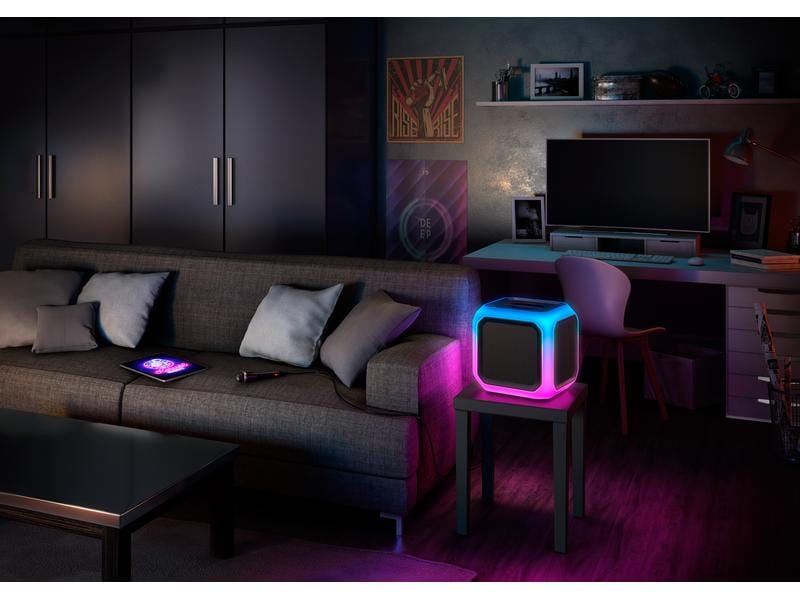 Philips Bluetooth Speaker TAX7207/10 Schwarz Party-Würfel-Lautsprecher mit Bluetooth