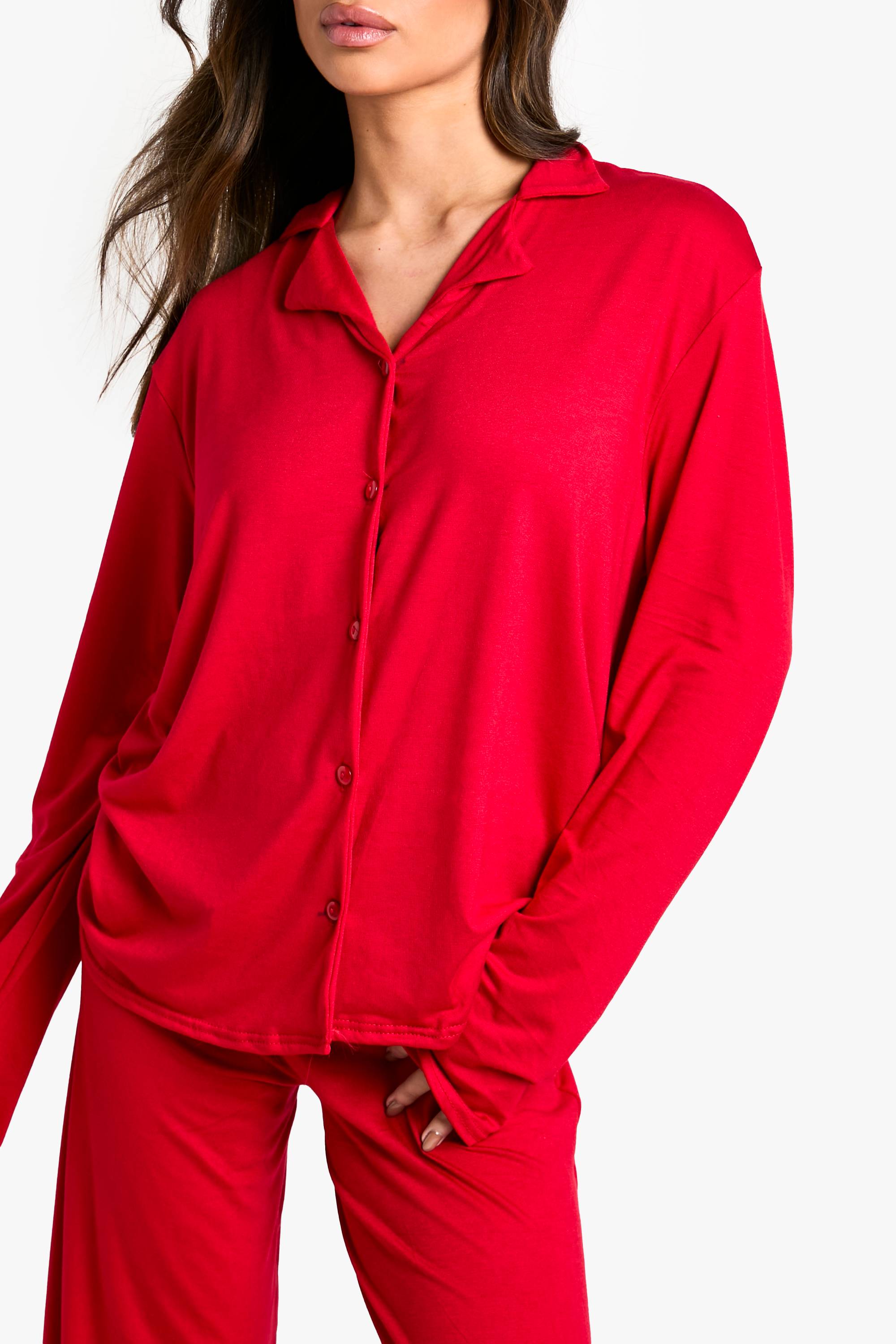 boohoo Ensemble De Pyjama Petite Avec Haut À Manches Longues Et Pantalon