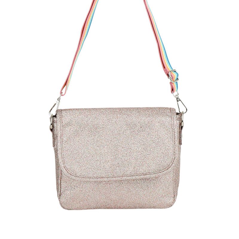 Petit sac bandoulière à paillettes 22 cm Cuivre