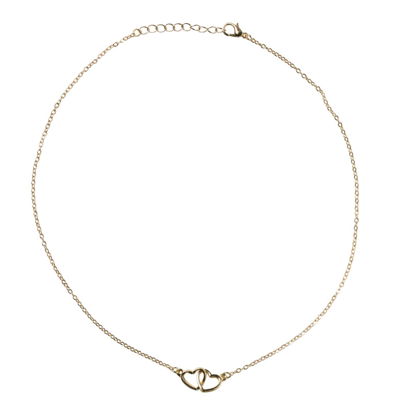 Ketting met hartjes - diverse varianten - goud