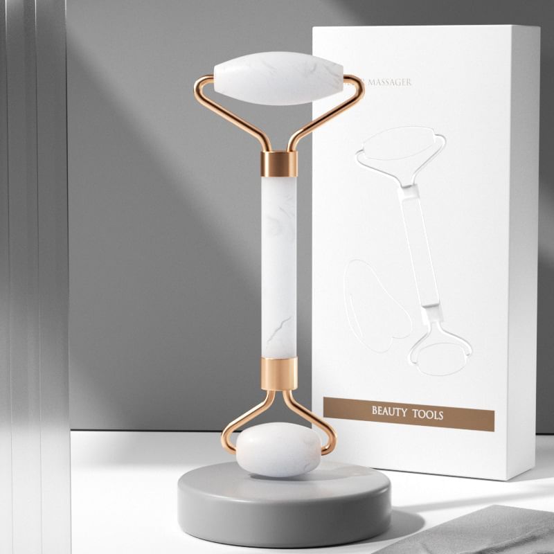 Karnemelk - Hars Gezichtsmassage Roller / Gua Sha Schraper