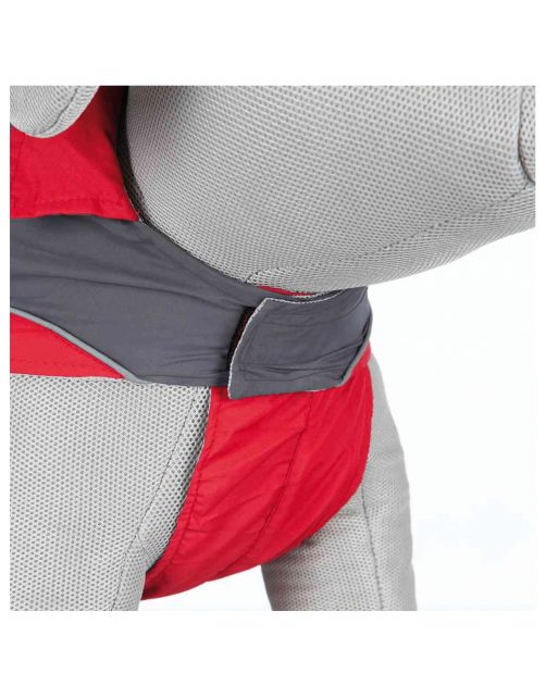 Trixie Regenjas Lorient Rood&Grijs - Hondenkleding